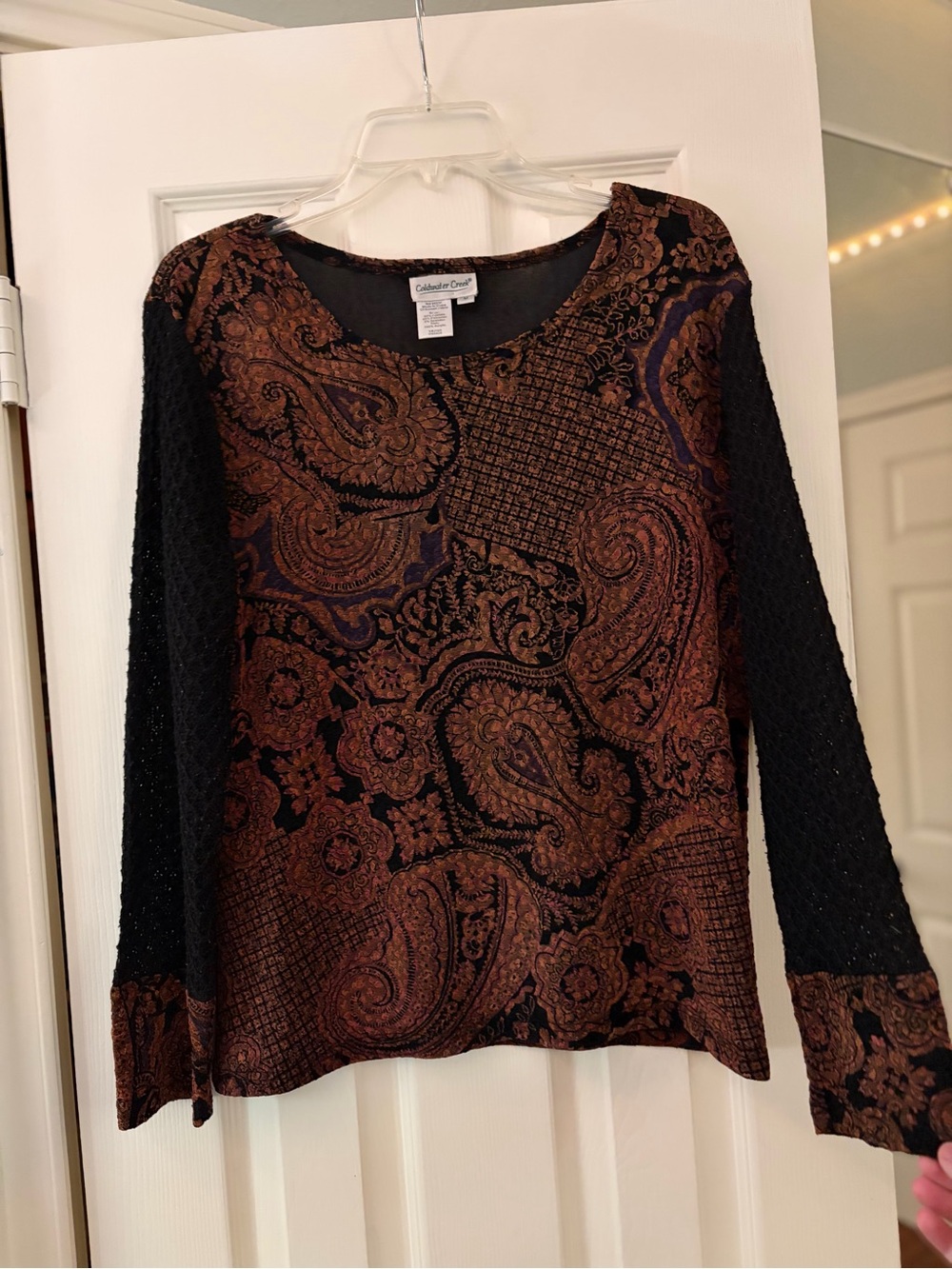 ✨ VINTAGE Y2K COLDWATER CREEK PAISLEY KNIT TOP ✨